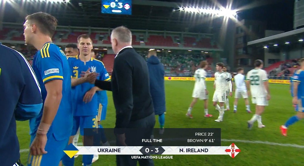foet247europa's tweet photo. FT Ukraine 0 Northern Ireland 3. #UKRNIR #NationsLeague https://t.co/JLdjVrzg4x