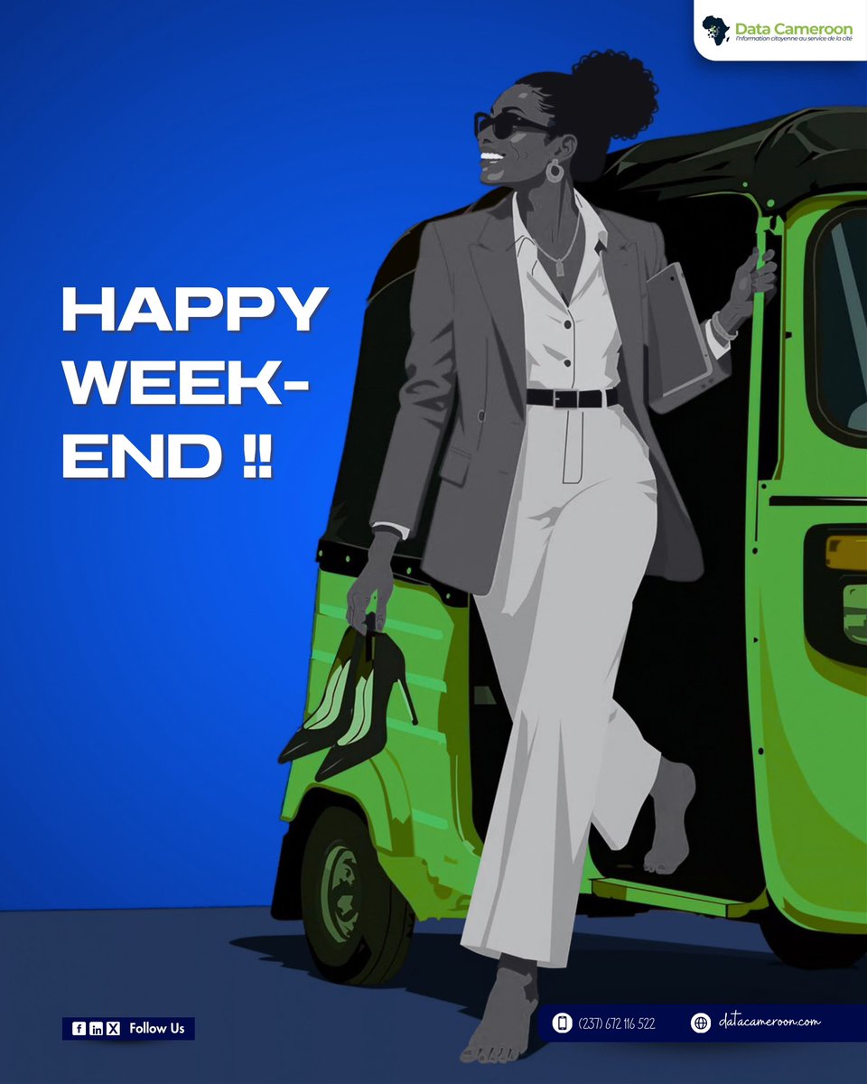 cameroon_data's tweet photo. Que ce week-end vous apporte de la paix, de la joie et de beaux moments.

Bon week-end à tous ✨ https://t.co/QiPBFbv1Mw