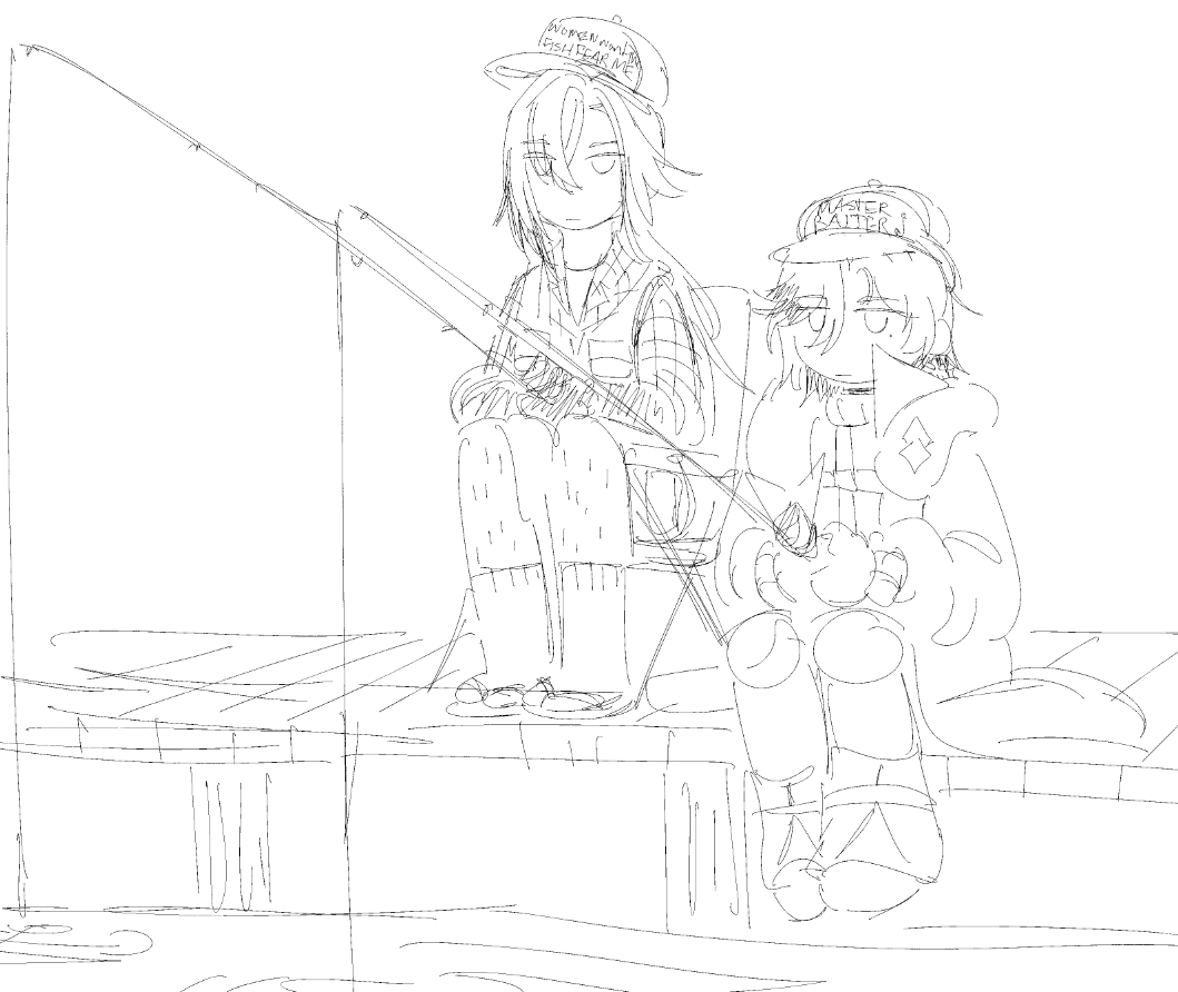 shawzlee_'s tweet photo. arle and illuga fishing cause me and my friend were trying to get the fishing namecard at the same time https://t.co/4mXXJPC1gq