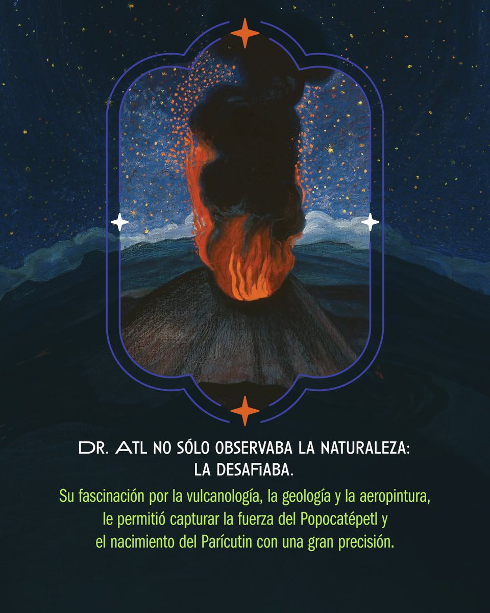 Canal22's tweet photo. Gerardo Murillo Cornadó, conocido como Dr. Atl, encontró en la naturaleza una de sus principales fuentes de inspiración.🎨

Montañas, volcanes, cielos y horizontes cobraron vida en su obra, convirtiendo al paisaje mexicano en protagonista. Su constante experimentación con materiales y técnicas marcó una importante huella en el arte mexicano.

A más de 150 años de su nacimiento, su obra nos invita a mirar el territorio mexicano desde una nueva perspectiva y reconocer en él la fuerza, belleza e identidad de México. 🌋🏞️