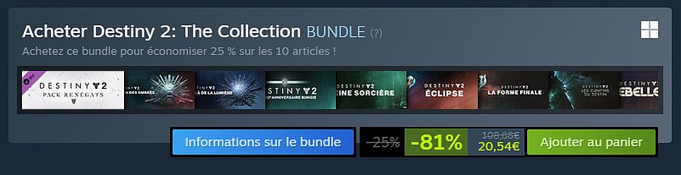NovArcan's tweet photo. 📢 Toutes les extensions #Destiny2 sont actuellement en promotion sur Steam, profitez-en ! 👍 https://t.co/FtvhW7ztGD