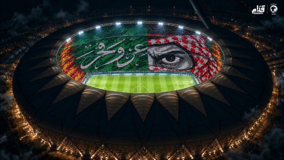 ip7iy's tweet photo. عاجل ⚠️ تيفو المنتخب غداً أمام قطر 💚💚💚🤯😮‍💨. https://t.co/1wTaJXr8ns