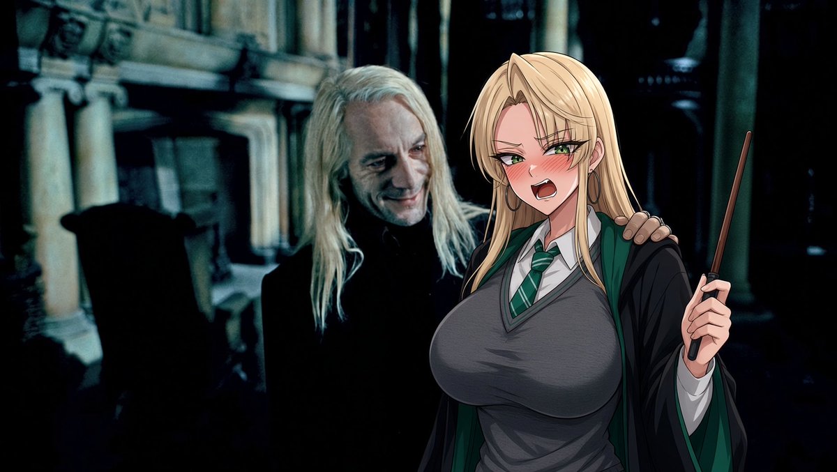 BasedRPG's tweet photo. I like to believe that Lucius calls his own daughter Malfoid instead of whatever first name she might have because deep down he’s a severely autistic chud and thinks it’s hilarious https://t.co/amLFtLtFCF