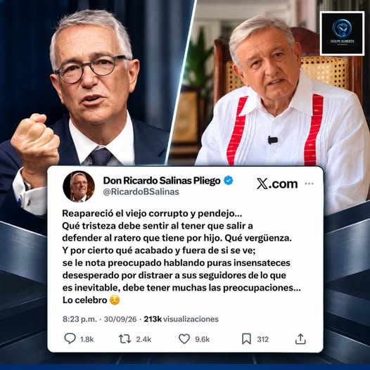 jose_anbriz's tweet photo. DE VERDAD CREE ESTE INBÉCIL QUE LOS MEXICANOS SOMOS IMBÉCILES
Te quedaste corto Ricardo Salinas, reapareció el inepto criminal que le valió madres la salud, la seguridad y la vida de los miles de mexicanos que condenó a morir por su TRAIDORA alianza con los MALOS a cambio de sobres amarillos.
No, yo no voy a perder UNA HORA Y VEINTE MINUTOS de mi vida escuchando las pendejadas cínicas que este asesino dice en cámara lenta.