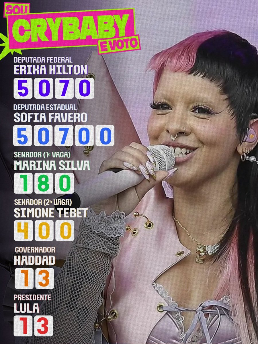 MelanieOnlineHQ's tweet photo. FOFA! Erika Hilton, deputada federal que está concorrendo à reeleição, incluiu o fandom de Melanie Martinez em sua colinha eleitoral.

— Erika tem atuado em pautas relacionadas aos direitos das mulheres, direitos humanos e da população LGBTQIAPN+.

©️ hilton_erika (Instagram) https://t.co/HjWURFG7Lb