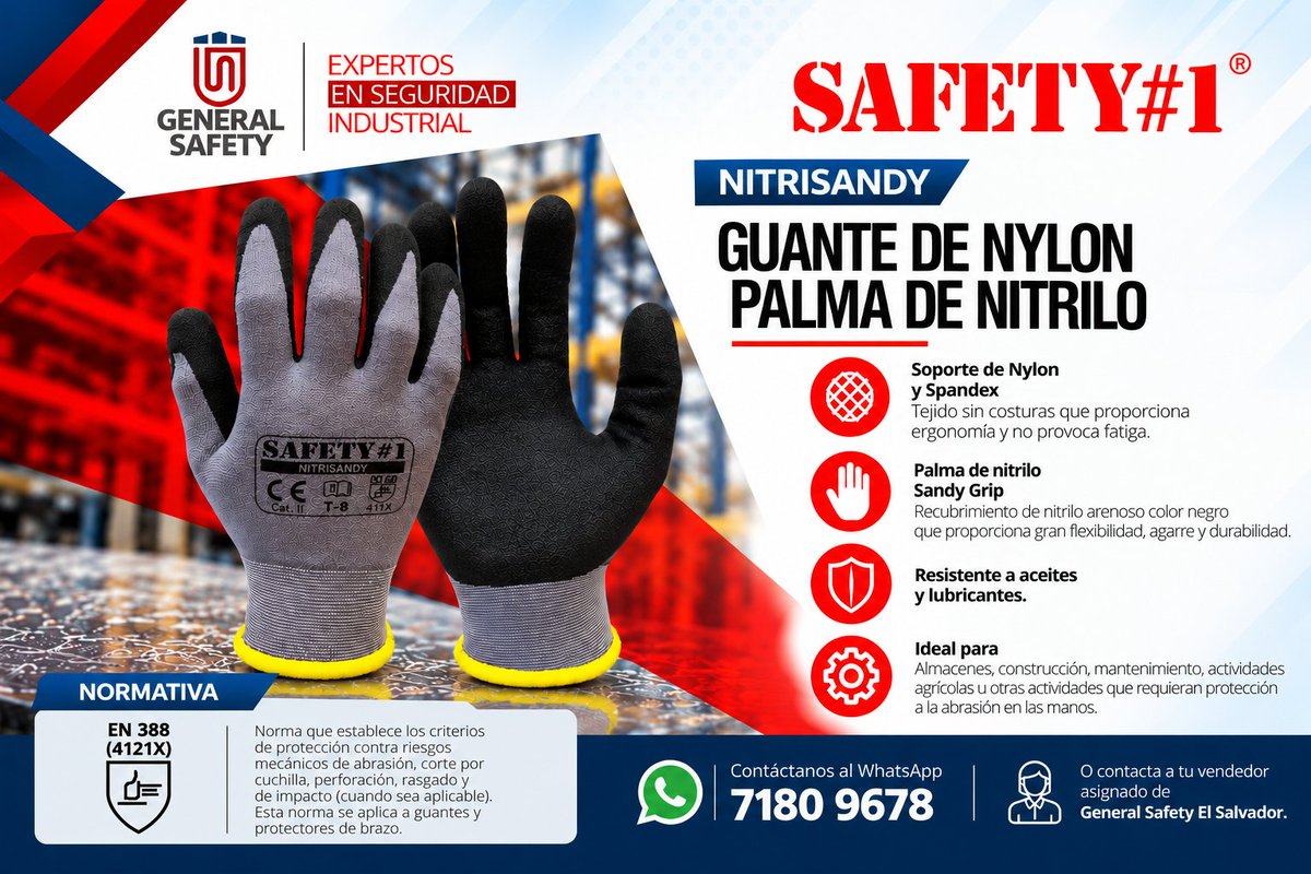 GeneralSafetyES's tweet photo. Si las condiciones de tu trabajo son exigentes y debes cuidar de tu integridad, entonces no dudes en obtenerlo. Cotiza con nosotros al whatsapp 7180 9678 o con tu vendedor asignado. También puedes navegar en nuestro catálogo en línea en https://t.co/A1rufwo1fy https://t.co/u36gK8fEJN