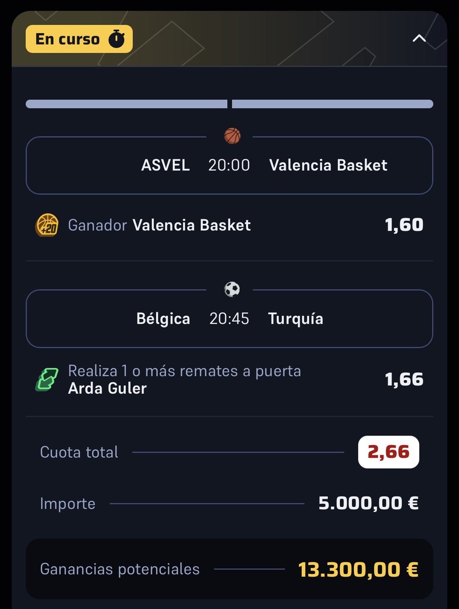 RJ_ANALYTICS's tweet photo. QUE LOCURA SEÑORES,
5K EN JUEGO EN UNA COUTA 2,66 Y NOS SALE VERDE MUY FÁCIL
AQUÍ ES DONDE SE DEMUESTRA QUIÉNES SON LOS REYES Y EN ESTE CASO SOMOS NOSOTROS✅

👉🏽 https://t.co/HJ4LPo1lSk https://t.co/Jpy77v6YZf