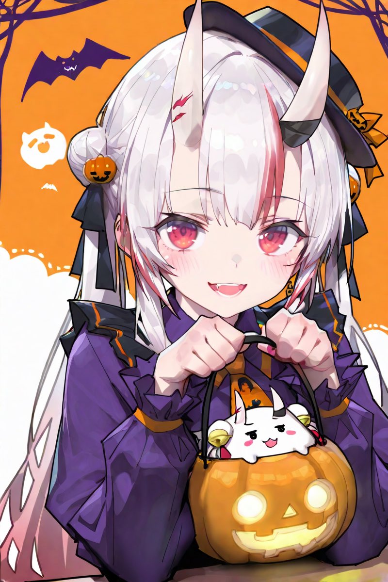 Rone0036's tweet photo. おはようございます ！

ハロウィンな格好の余だぞ！
ぽよ余もいる余！w

本日もよろしくです✨️
 #AIイラスト  #百鬼あやめ  #ホロライブ https://t.co/TpdWmHDDjT