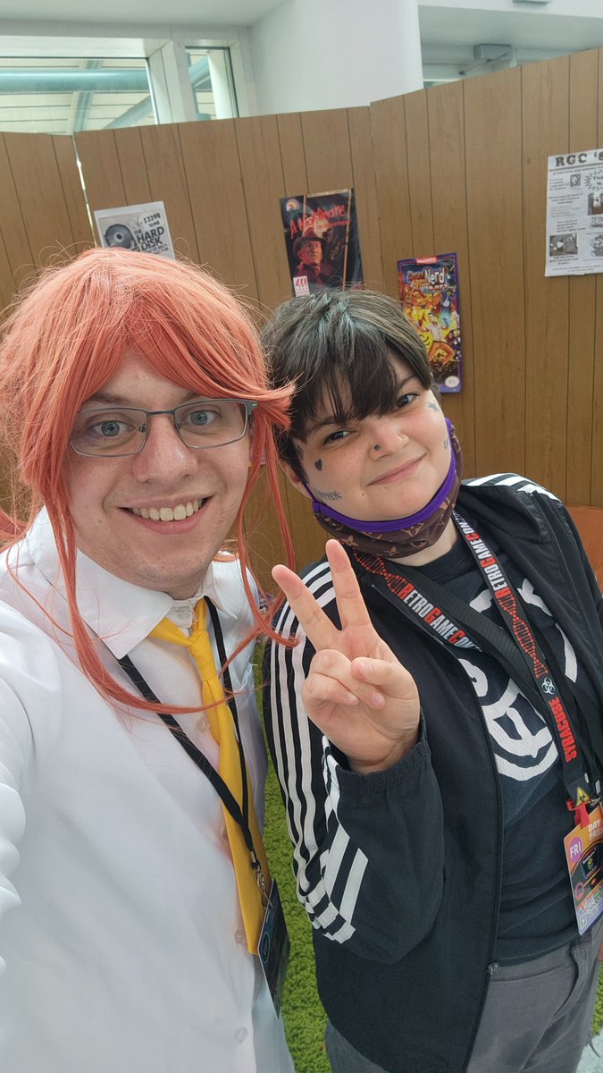 AckleyAttackTV's tweet photo. Really great to see my longtime friend and supporter of my Patreon, VD again. Such a great one to have around. 😉👍❤️🩰
#misskobayashi #misskobayashicosplay #cosplay #retrogamecon #retrogamecon2026 https://t.co/0d9sICwrfU