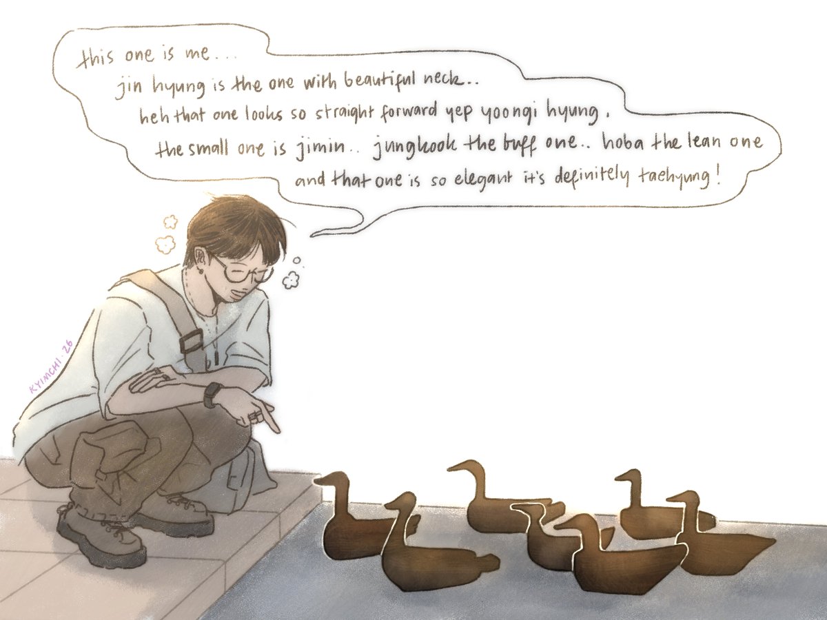 kyimchi's tweet photo. joonie &amp; the 7 duckies 🦆 https://t.co/L1XUdNbmR1
