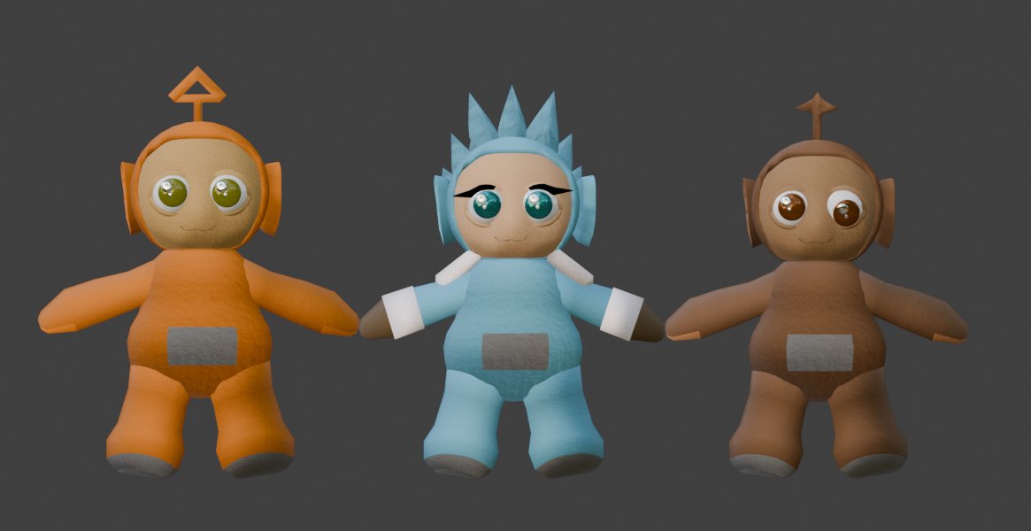TitoTubby's tweet photo. Trio Plushies 🩵🧡🤎

#slendytubbiestrio https://t.co/ZE9r5hYiV2