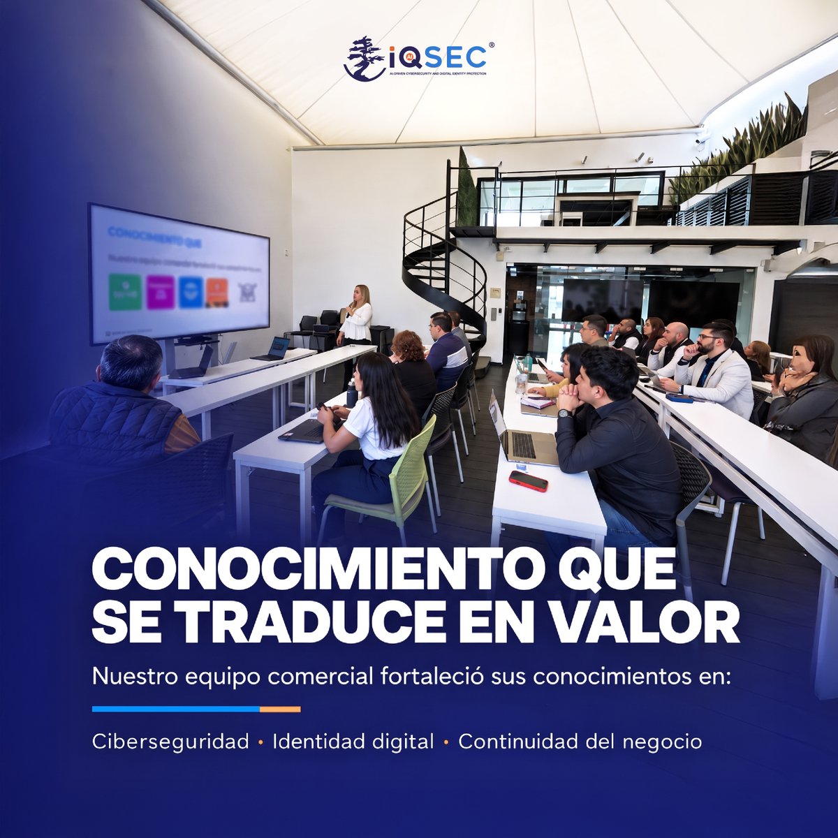 IQsec's tweet photo. La confianza se construye con preparación. Nuestro equipo comercial se capacitó en ciberseguridad, identidad digital y continuidad del negocio para acompañarte mejor. https://t.co/mr920xO65C #IQSEC https://t.co/35Ys5vonCv