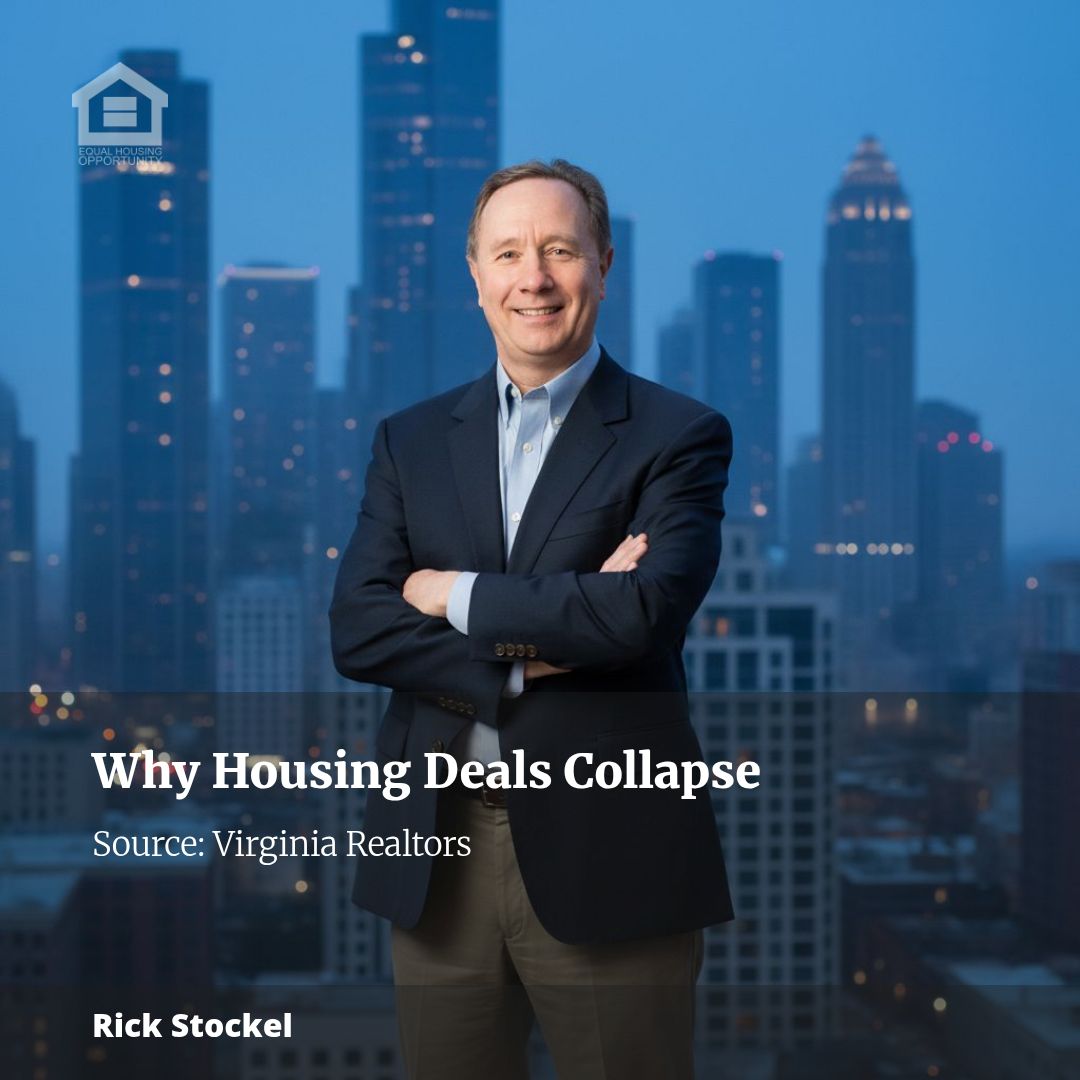 RickStockel's tweet photo. How to Ensure Your Housing Deal Closes Successfully
In my years helping Richmond-area buyers and sellers, I’ve seen firsthand how the path from pending to closing can be filled with unexpected turns. In August 2026, 34% of pending home sales didn’t make it to the finish ... https://t.co/MIA7lySKSp