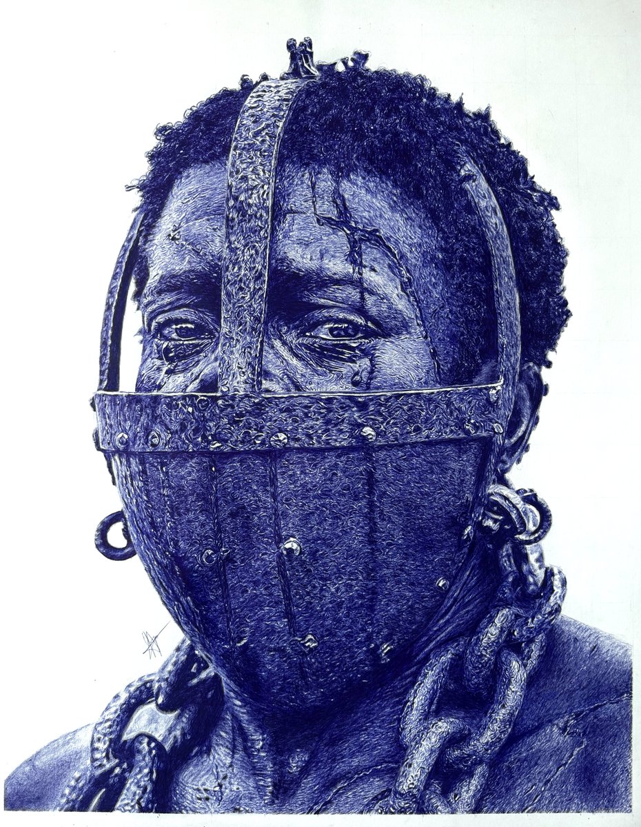 depenartist's tweet photo. Hello guys...
Here is my New Art,
Title: Echoes In Chains
Medium: Ballpoint Pen on Paper
This Piece tells the story of slave trade.
They were bound, beaten, and stripped of their freedom.
Kindly share your opinions and what you think https://t.co/gET3ncfIWq