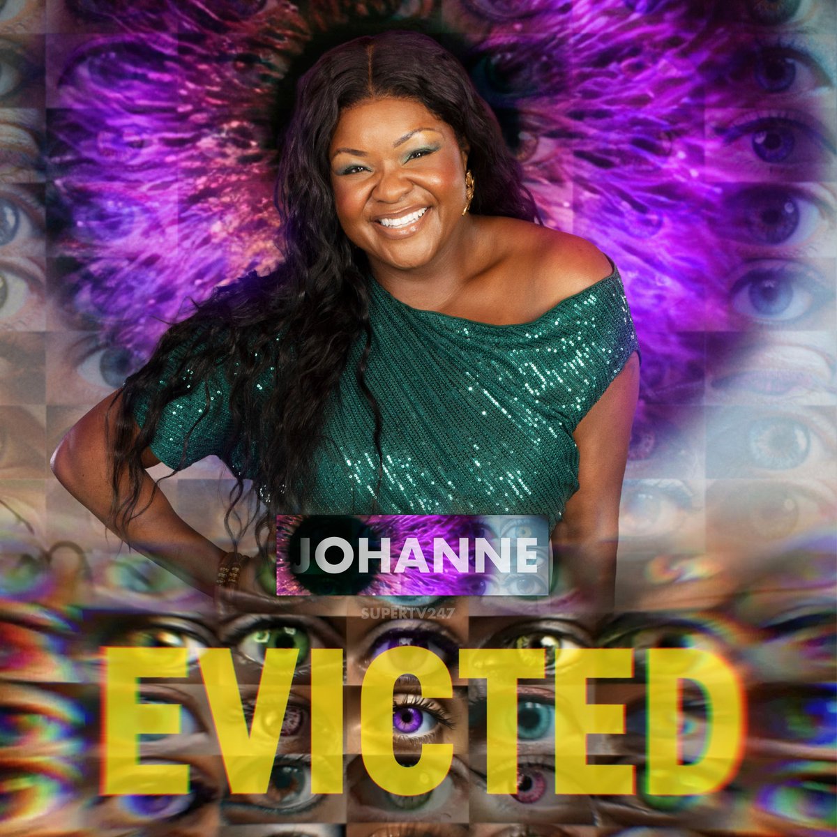 superTV247's tweet photo. 🚨🚨 JOHANNE has been EVICTED from the Big Brother House! #BBUK 👁️ https://t.co/6DdCexFO0v