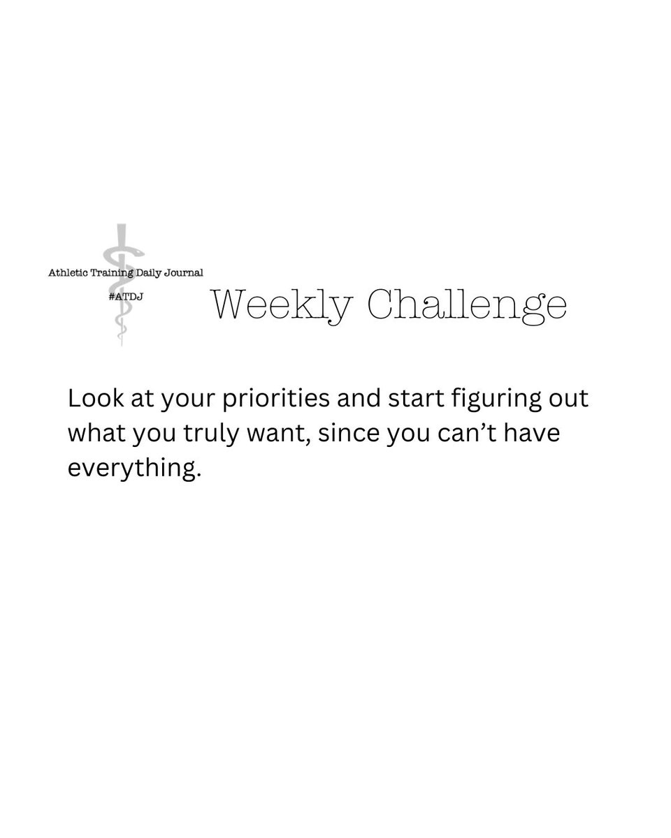 ATDailyJournal's tweet photo. #ATDJ Weekly Challenge
Look at your priorities and start figuring out what you truly want, since you can’t have everything.
#complicatedsimple #resultsthatgiveback #heartbeatbarbell #at4all #atcchat #reflection #growth #journal #personal #professional #ATimpact https://t.co/chNJ0AuK9z