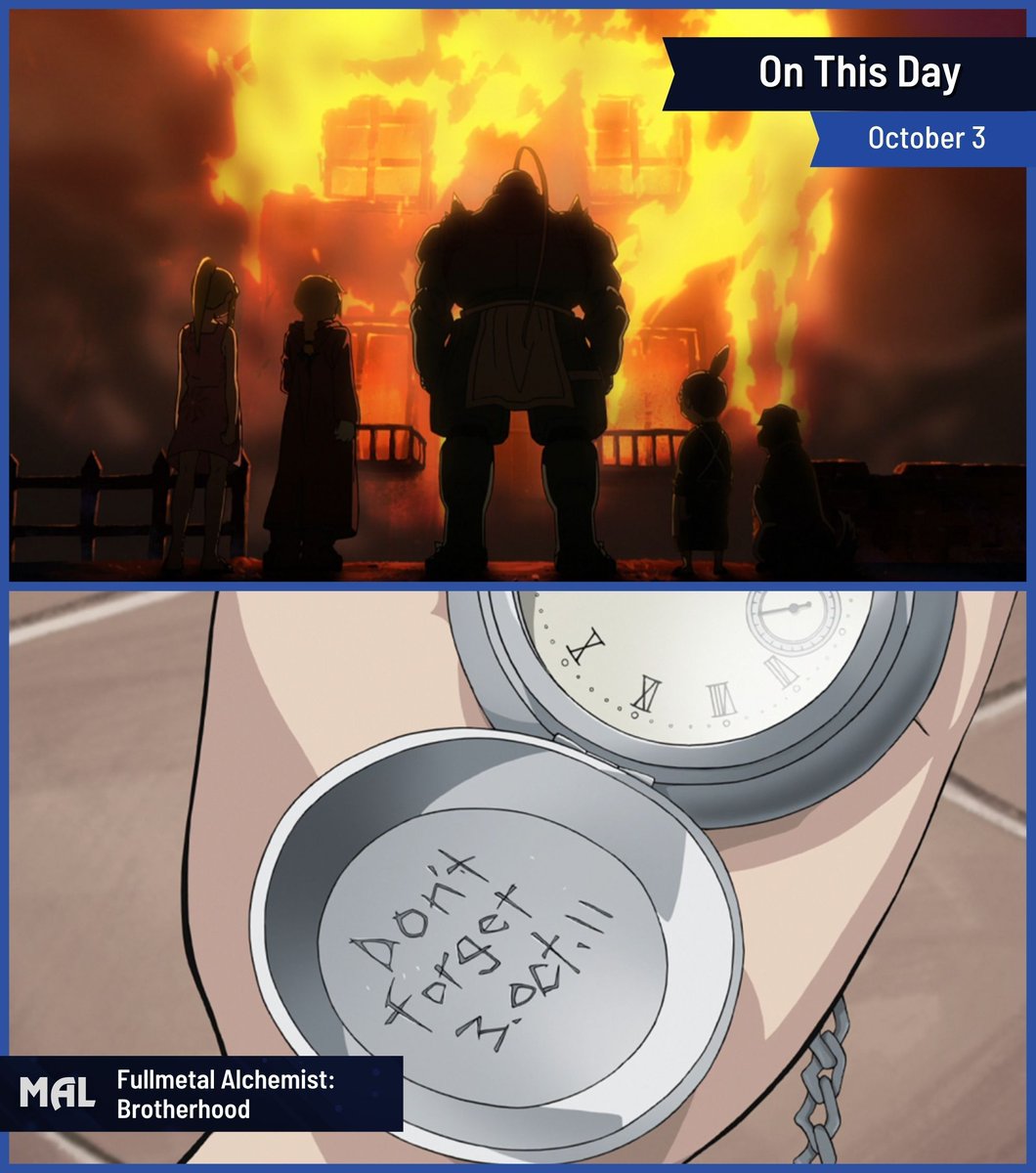 myanimelist's tweet photo. On this day, the Elric brothers left home and began their journey ⌚🦾

Add it to your list: https://t.co/J97lj1l8Yy #fma https://t.co/RHi1WqH6H8