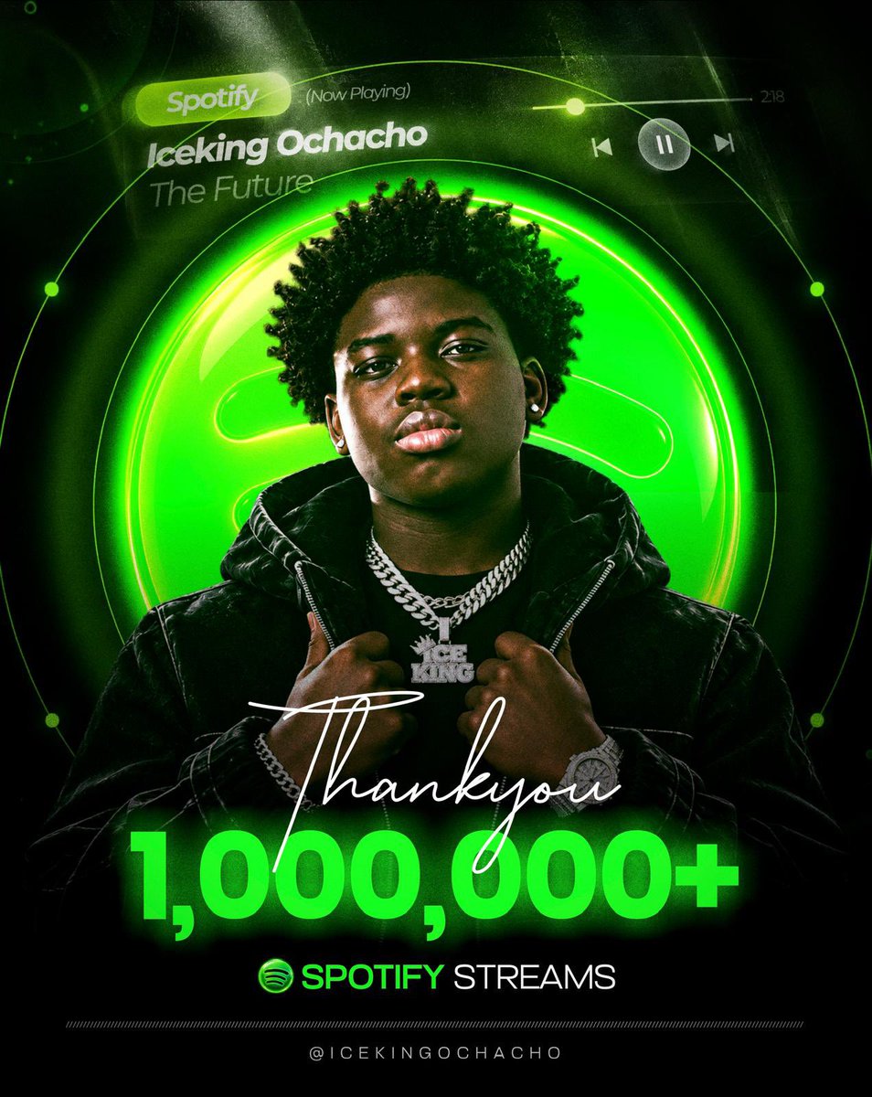 Icekingochacho_'s tweet photo. We did ittt! 

 “No Competition” just hit 1,000,000 Spotify streams! https://t.co/gOzHygemFt