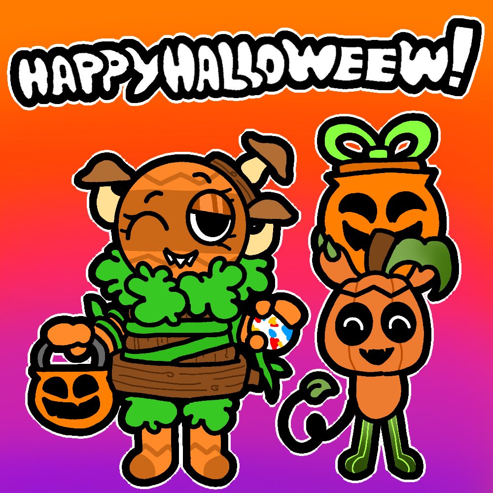 BobetteCarolynn's tweet photo. The Halloween event has started! I am a bit late, but enjoy all the awesome things that gourdy has prepared for everyone! 🎃 ✨ 

Also, I gave him the gift i mentioned before! 😁 https://t.co/PnvsmUCB2a