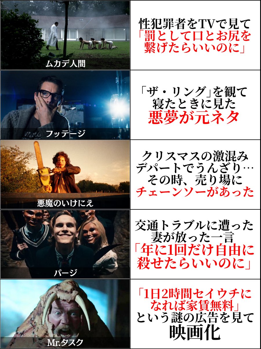 Pilly_Horror's tweet photo. 【まさかの理由で生まれたホラー映画5選】 https://t.co/G8FOXlsiRz