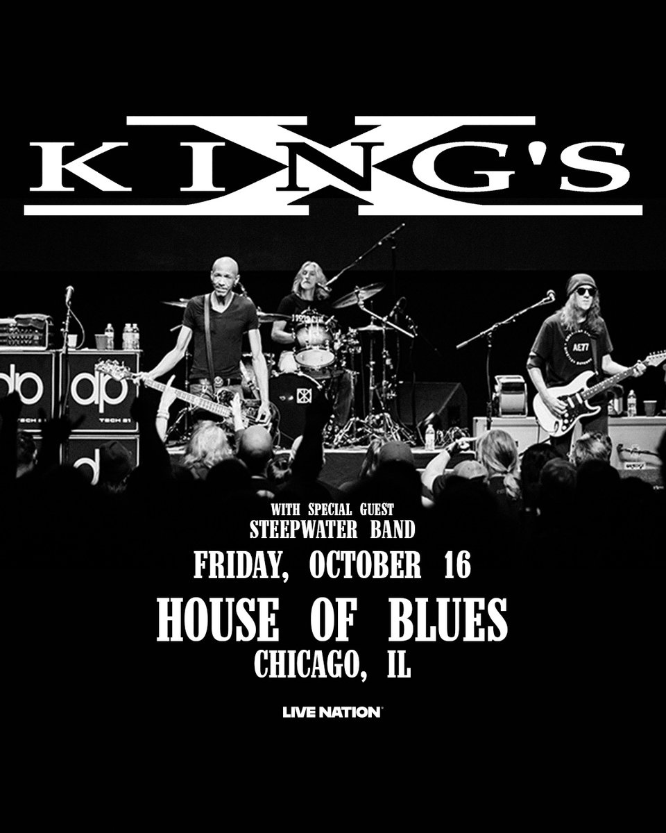 HOBChicago's tweet photo. The Steepwater Band is officially joining the night. Catch them with @kingsx at House of Blues Chicago on October 16! Score your tickets now: https://t.co/EvwBpSzB2Q https://t.co/oGJhqzwqpM
