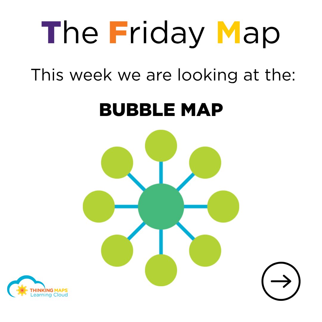 ThinkingMaps's tweet photo. It's Friday Map time! 
This week: the Bubble Map, the Thinking Map used to describe.
See examples from the TMLC Map Gallery + the TMLC AI Tool, then create your own https://t.co/1OnnpBy2SN
Follow us for a new map next Friday! https://t.co/ar8gxvKuf6