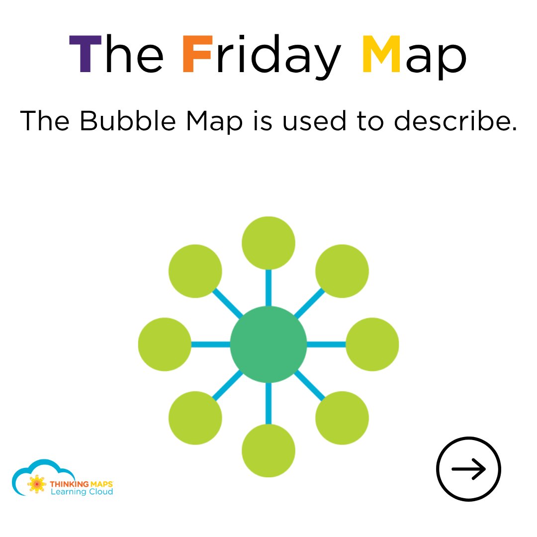 ThinkingMaps's tweet photo. It's Friday Map time! 
This week: the Bubble Map, the Thinking Map used to describe.
See examples from the TMLC Map Gallery + the TMLC AI Tool, then create your own https://t.co/1OnnpBy2SN
Follow us for a new map next Friday! https://t.co/ar8gxvKuf6