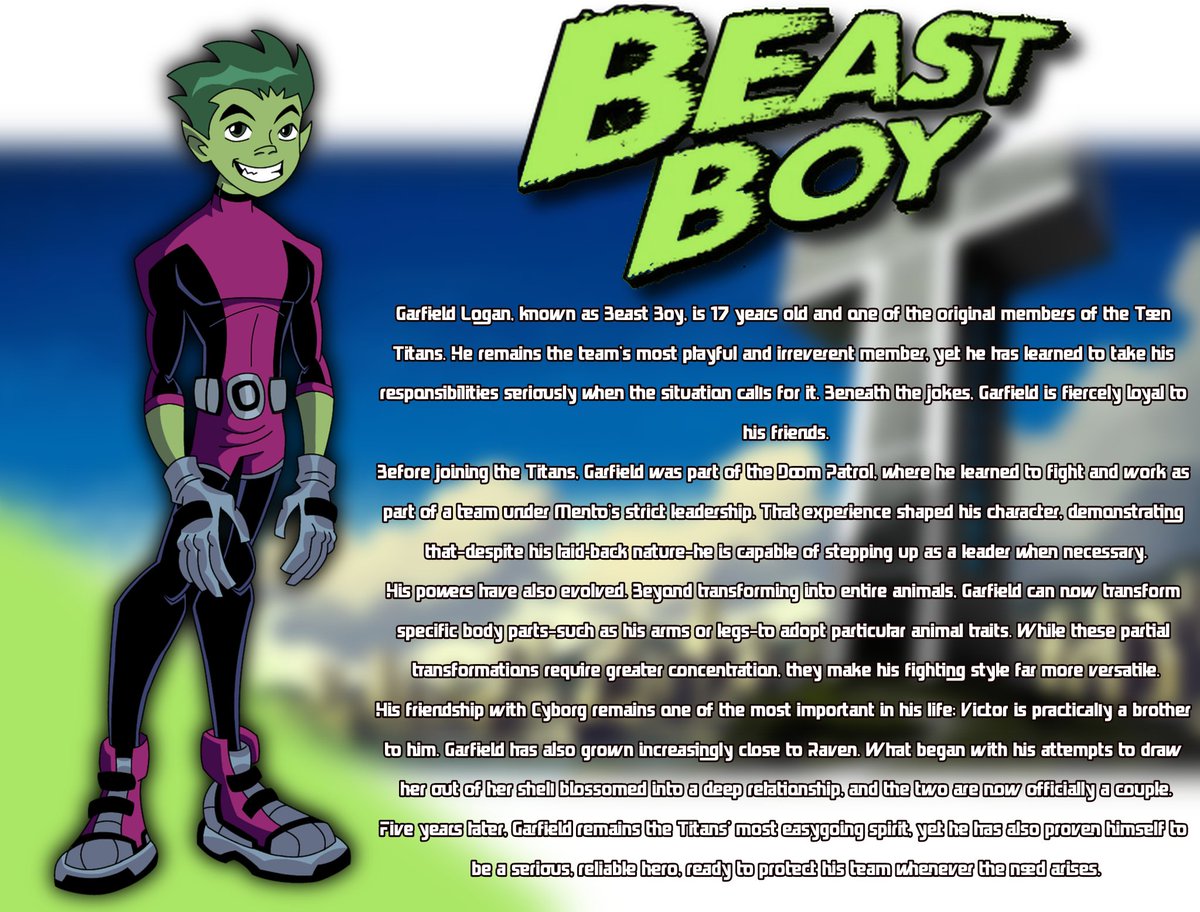 CyberSymbiote8's tweet photo. "Dude, I've been most of those animals!
Teen Titans: 5 Years Later – Part two:Beast boy
#fanart
#Teentitans
#beastboy https://t.co/kbakTHFcTf