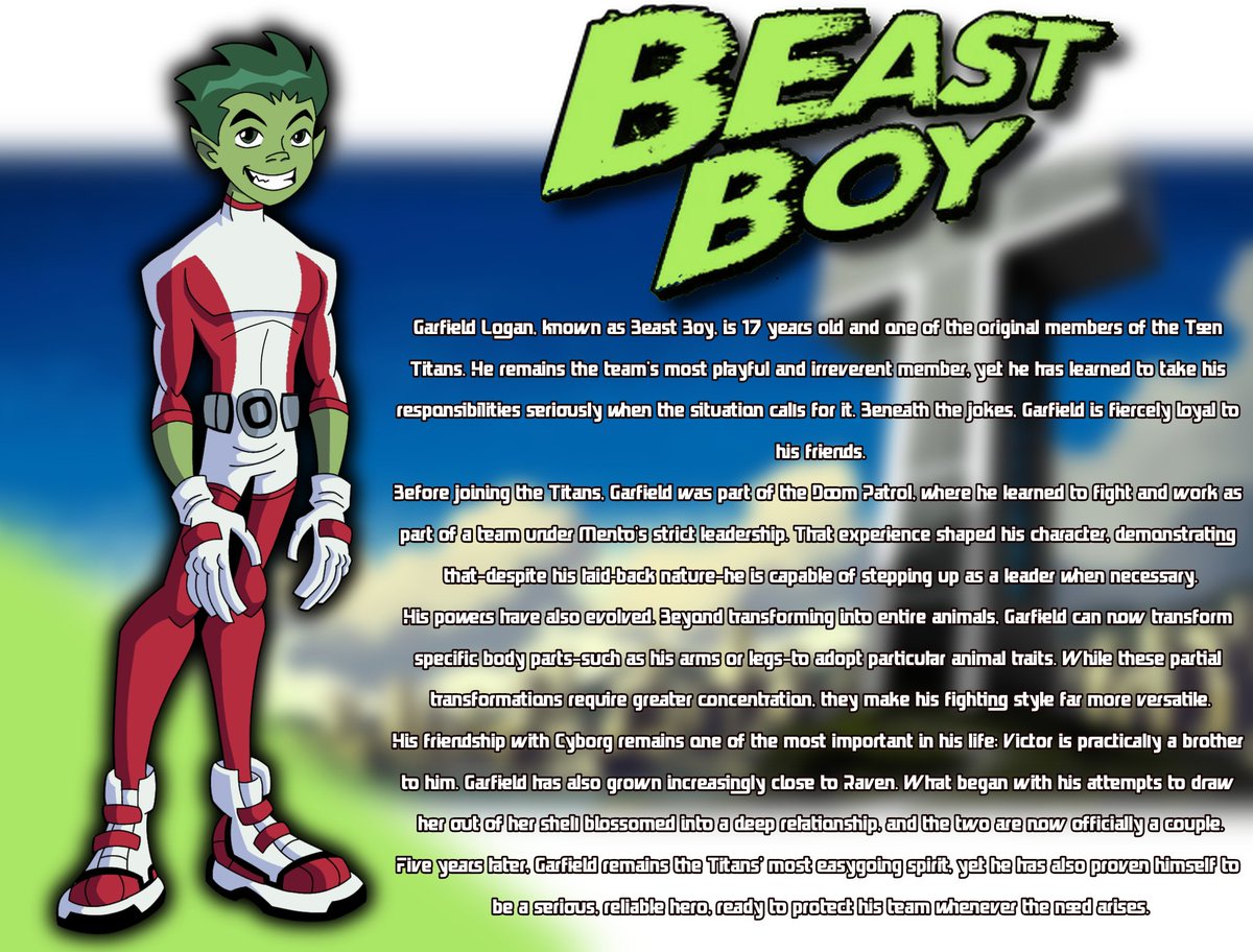 CyberSymbiote8's tweet photo. "Dude, I've been most of those animals!
Teen Titans: 5 Years Later – Part two:Beast boy
#fanart
#Teentitans
#beastboy https://t.co/kbakTHFcTf
