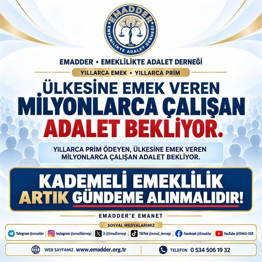 Mustafa36980811's tweet photo. Bizler bu ülkenin üreten gücüyüz.
Hakkımızı aramak en meşru ve anayasal hakkımızdır.
Birlik, mücadele, zafer!
Kademeli emeklilik yasalaşana kadar buradayız.

@EmadDernegi
#KademeMeclisinişi
@RTErdogan
@isikhanvedat
@TBMMresmi
@dbdevletbahceli
@csgbakanligi
@Hayati_Yazici https://t.co/Y5sNWp8H05