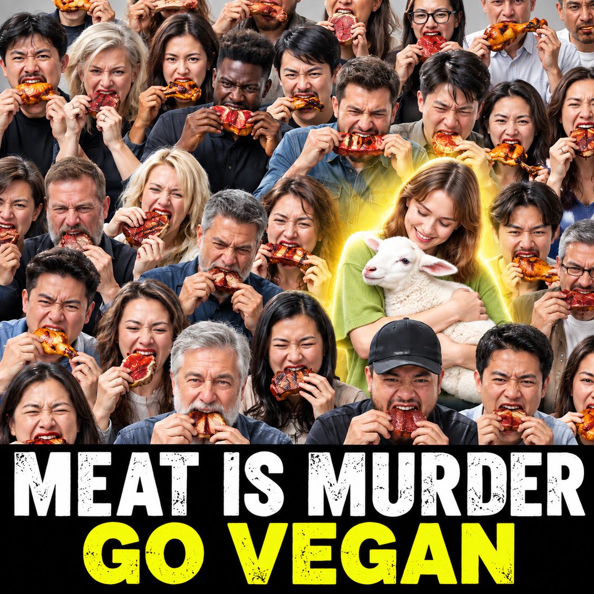 lwb22028's tweet photo. #GoVegan #BeVegan #WhyVegan #Vegan #AnimalRights #Animal #비건 #채식 #비건채식 EVERY ANIMAL FEELS PAIN. Animals are not Food. Meat is Murder Go Vegan. Choose Compassion Choose Vegan. be vegan. why vegan. Meat is Animal Cruelty. Meat is Violence. https://t.co/HYqUzIOEcu