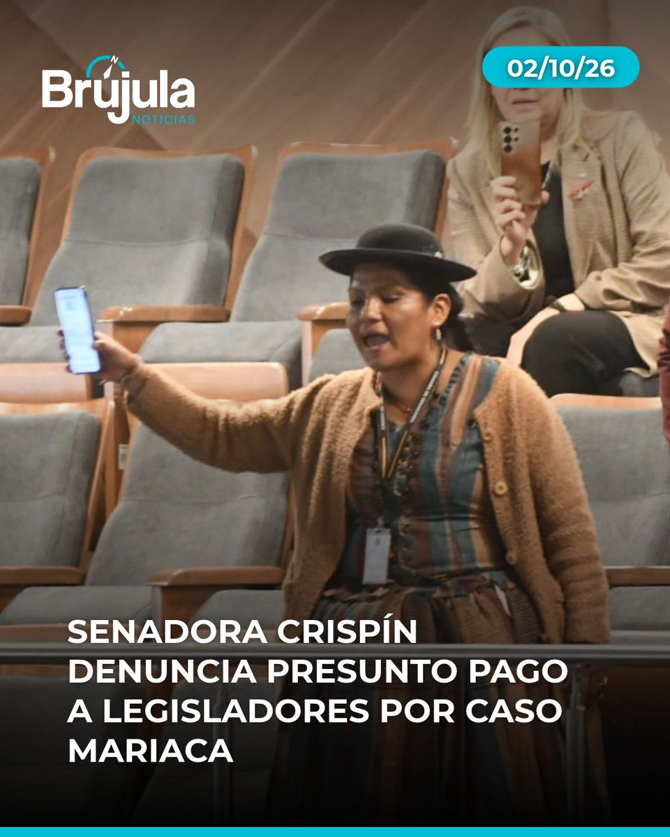 BrujulaNoticias's tweet photo. 🔵 #BrújulaDigital | La legisladora Ana María Crispín afirmó que un supuesto representante del Escudo de las Américas habría ofrecido dinero para influir en la votación sobre el fiscal general. No identificó a los involucrados ni presentó pruebas. https://t.co/5i1JbQWnE5