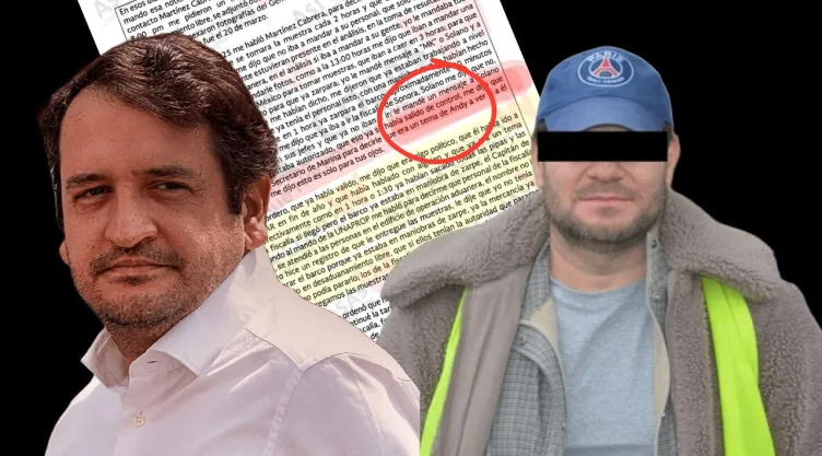 AztecaNoticias's tweet photo. Exhiben documento que vincula a @amlopezbeltran con huachicol fiscal

La captura del marino retirado Miguel Ángel Solano Ruiz, alias el "Capitán Sol", pieza clave en las operaciones de contrabando de combustible, destapó evidencia documental dentro de los expedientes de la @FGRMexico que salpica directamente a Andy López Beltrán.

https://t.co/OkVpw7oTRg