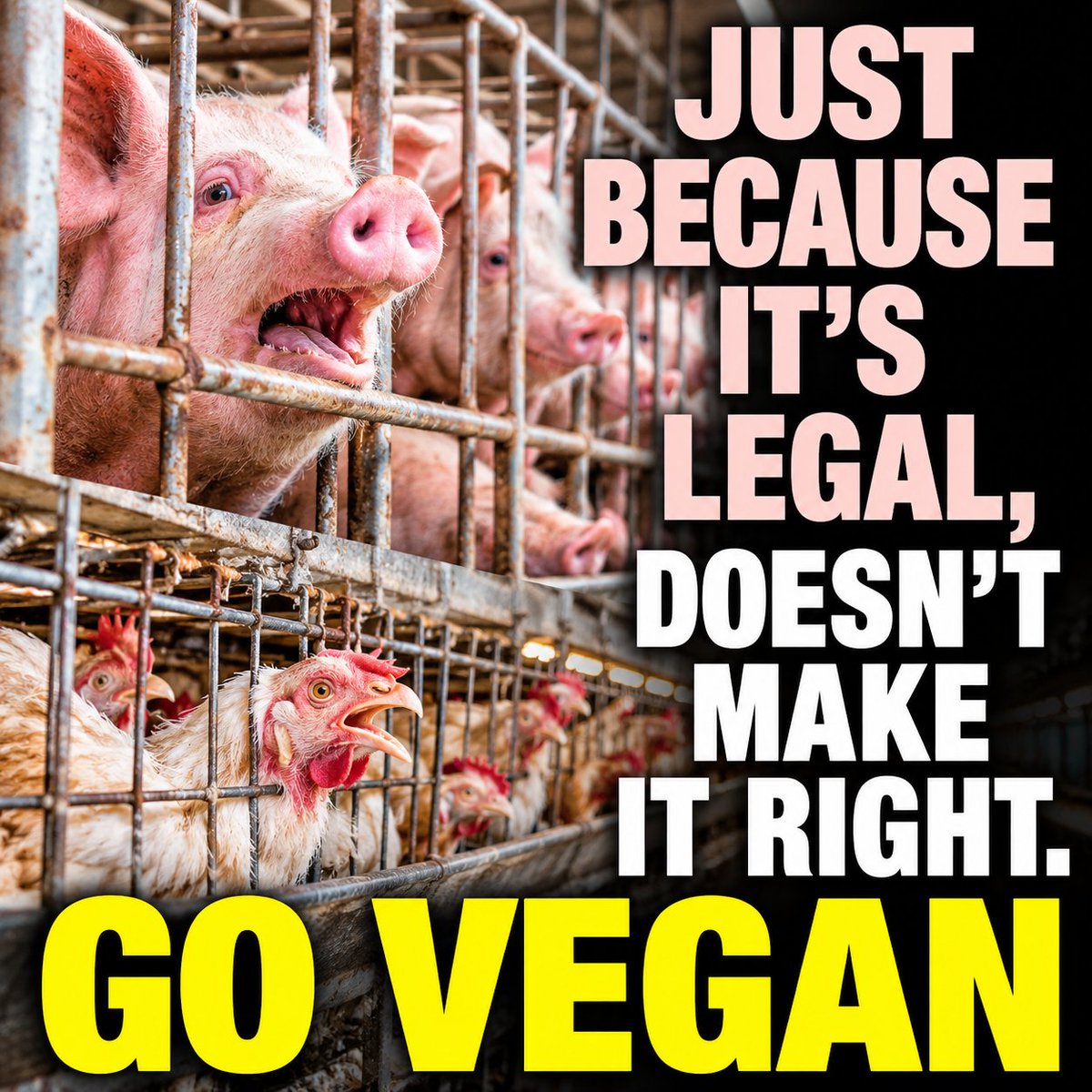 lwb22028's tweet photo. #GoVegan #BeVegan #WhyVegan #Vegan #AnimalRights #Animal #비건 #채식 #비건채식 EVERY ANIMAL FEELS PAIN. Animals are not Food. Meat is Murder Go Vegan. Choose Compassion Choose Vegan. be vegan. why vegan. Meat is Animal Cruelty. Meat is Violence. https://t.co/uiicR3MuSG