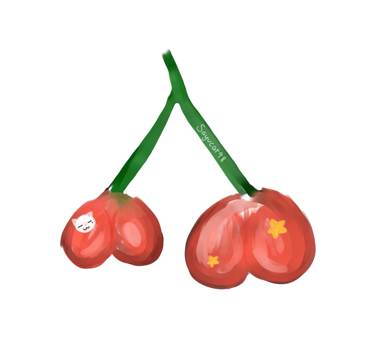 sayucat98's tweet photo. #Xavier1016HappyBirthday

#31DaysofXavtober #HappyOctovier

Day 3: fruits au

A pair of butt shaped cherries 

A bit rushed because the day is ending lol https://t.co/rlxEnOLjCS