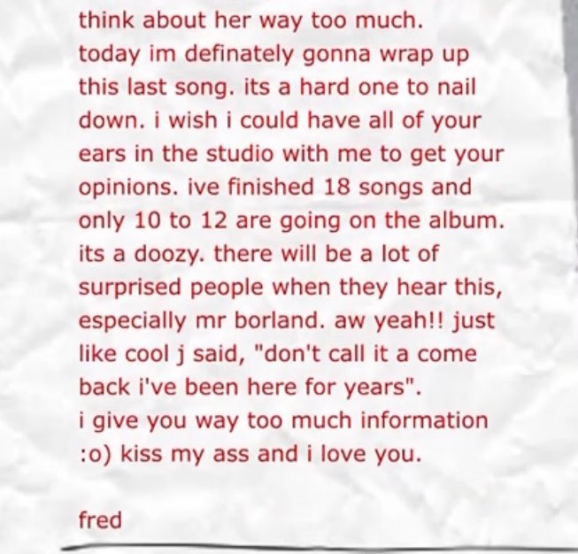 fres_archive's tweet photo. a post on the lb website from 1-27-03 where fred name-drops wes https://t.co/MIfsaU4ZmL