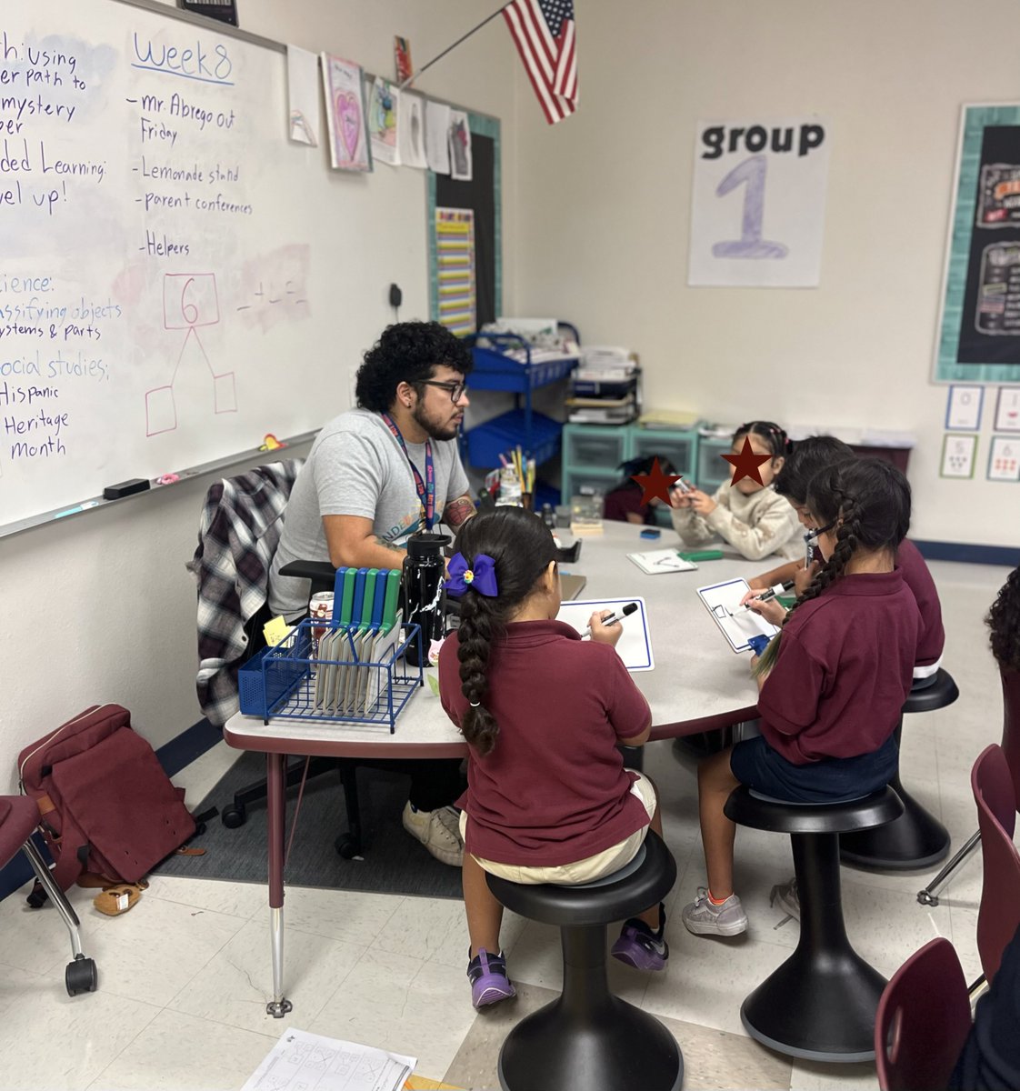 UTeachPD's tweet photo. Blended Learning Site Visit at Lighthouse Public Schools Day 2: A Peek into First Grade!

Mr. Jacob Abrego’s students built math skills through choice, manipulatives, iReady, and teacher-led small groups. Personalized learning in action! #BlendedLearning #UTeachPD https://t.co/tVx3PVHMrZ