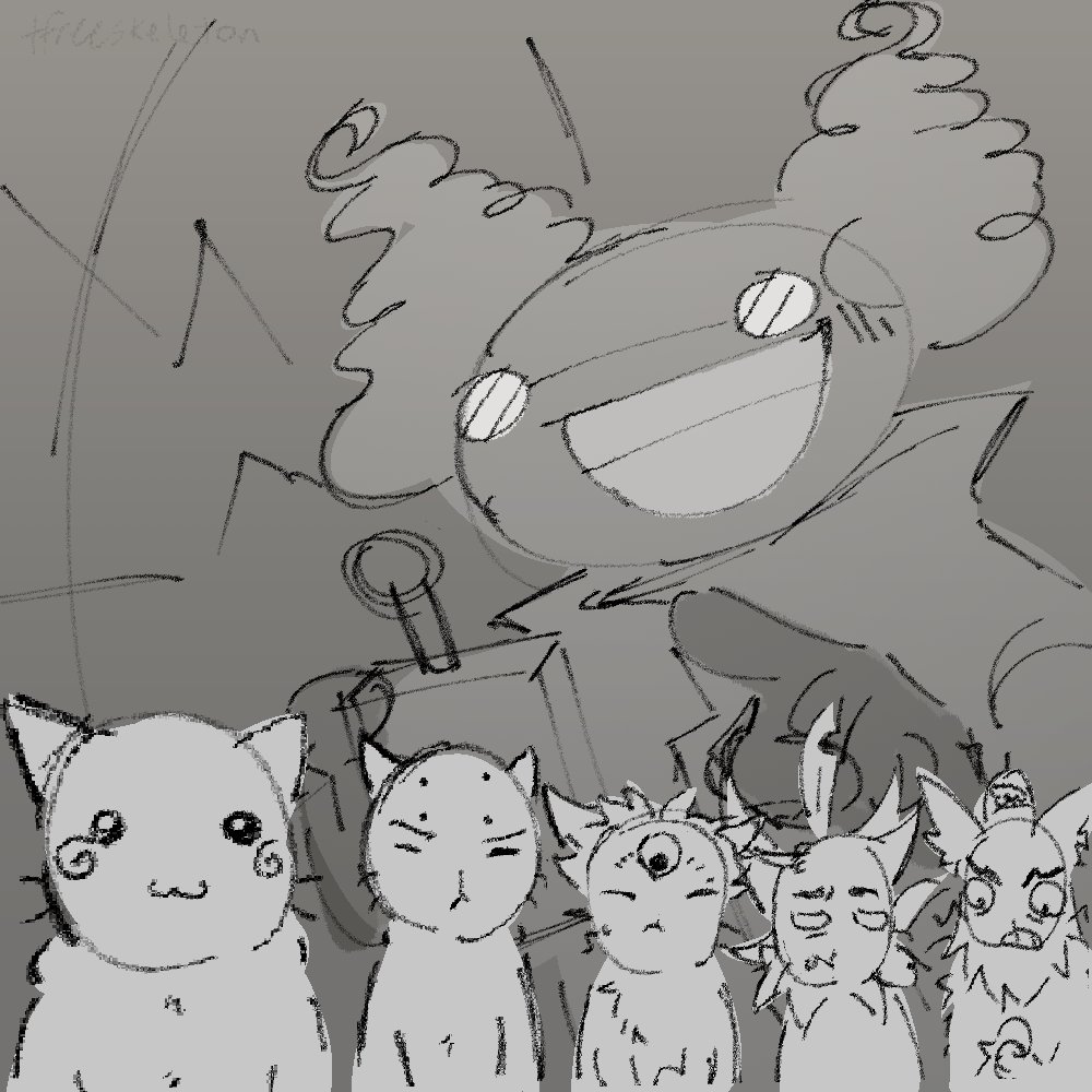 tfreeskeleton's tweet photo. sketch i whipped up... iii dont know if im gonna finish this one or not im tired 😿 https://t.co/p4cuOJQ3hW