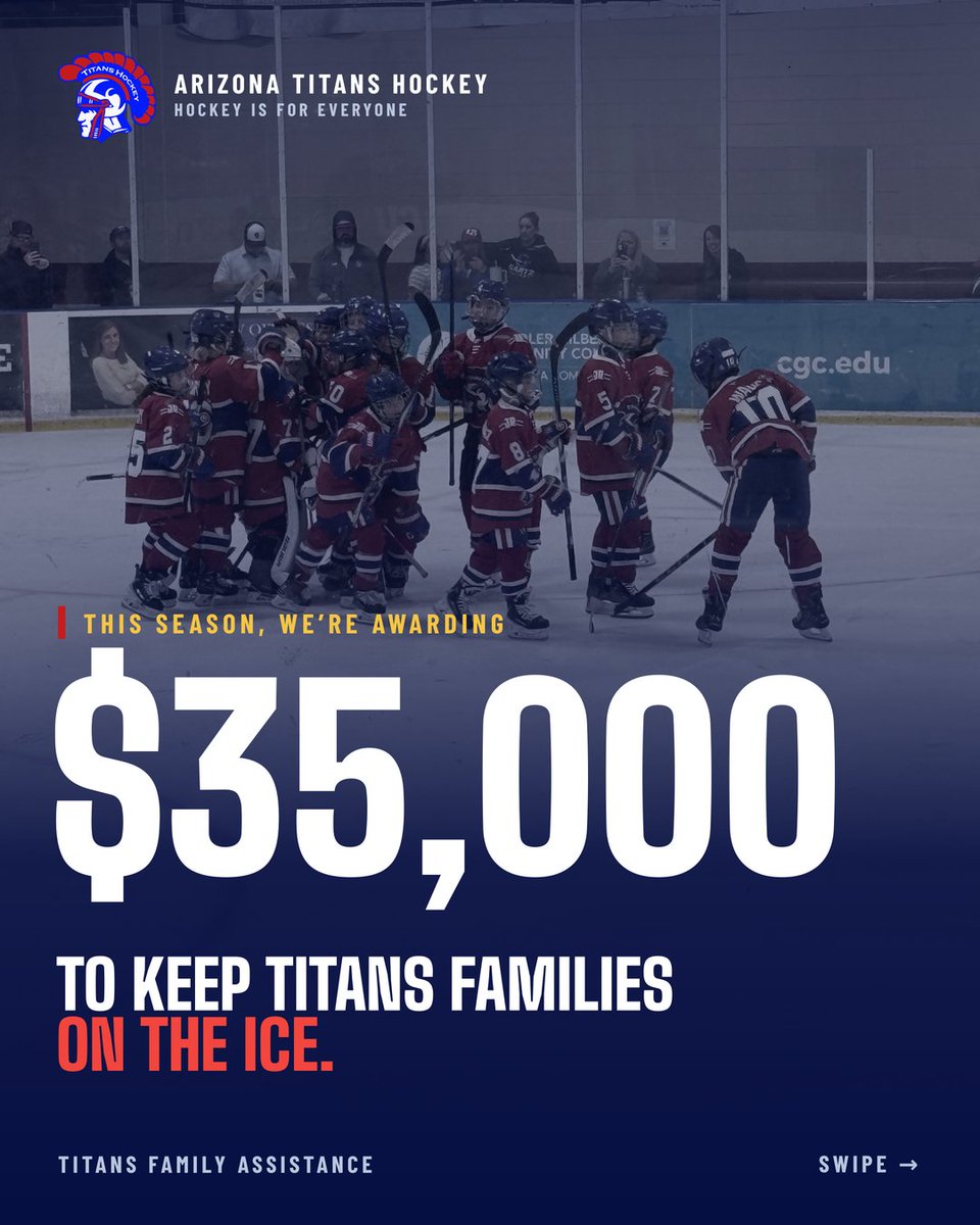 gregdunaway's tweet photo. This is how you grow the game and keep kids skating in Arizona. 

Proud to share the Arizona Titans handed out $35,000 in scholarships this year! 

We're a non-profit organization dedicated to ensuring that HOCKEY IS FOR EVERYONE.

Want to help us out? https://t.co/x5t0Aw2oIq https://t.co/xGdntr0du4