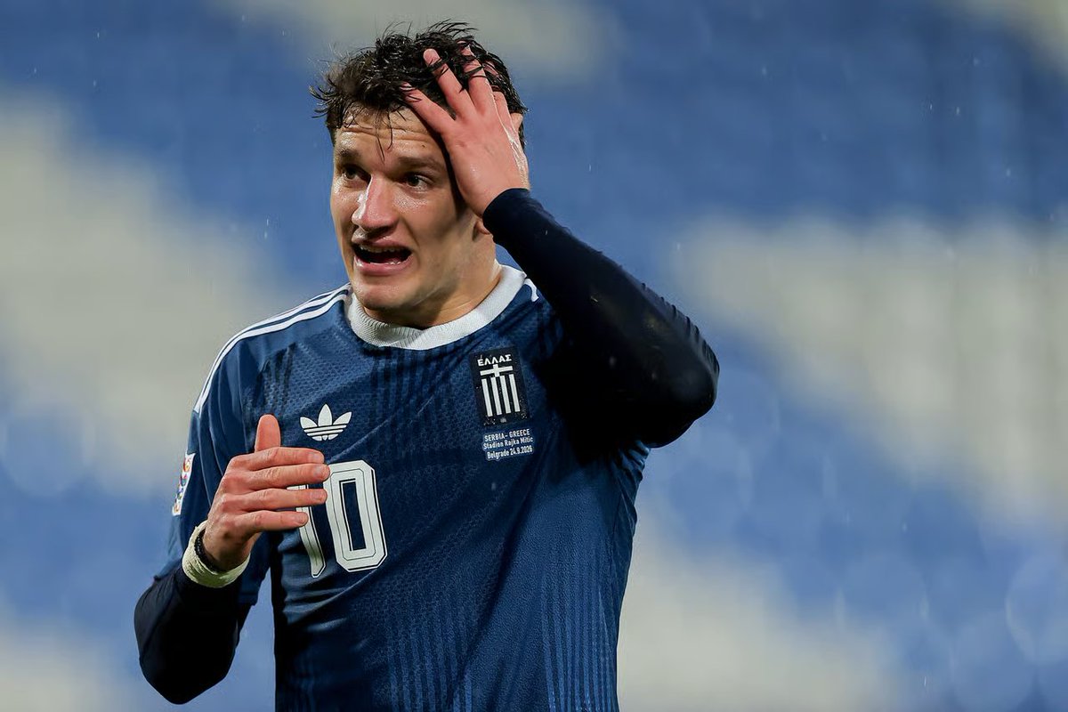 FootyBriefX's tweet photo. Greece's manager had to order Tzolis off in Thessaloniki. I told him to get out, Ivan Jovanovic said, because he wouldn't have stopped unless he felt something.

Greek sources now say two to three weeks. Arsenal haven't confirmed it, but that would rule him out of Bayern.👇

If it holds, Tzolis misses Leeds, Forest, Lille and Bayern, with Everton on October 24 the earliest return.

Arsenal paid 34m for him in the summer. In a run with two Champions League games, his absence costs more than that fee suggests.