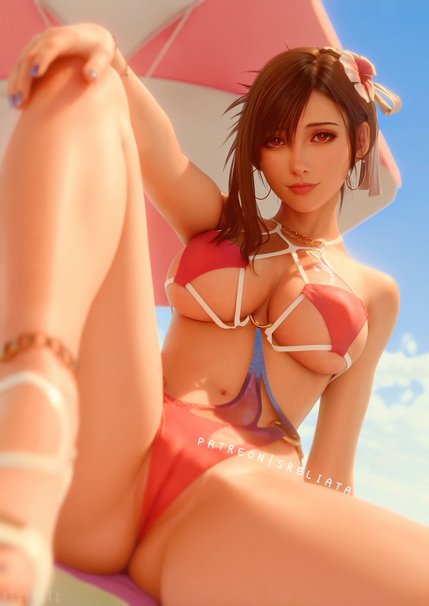 Sreliata's tweet photo. Summer is officially over now, but Tifa always trends. https://t.co/4xjvFHdyCI