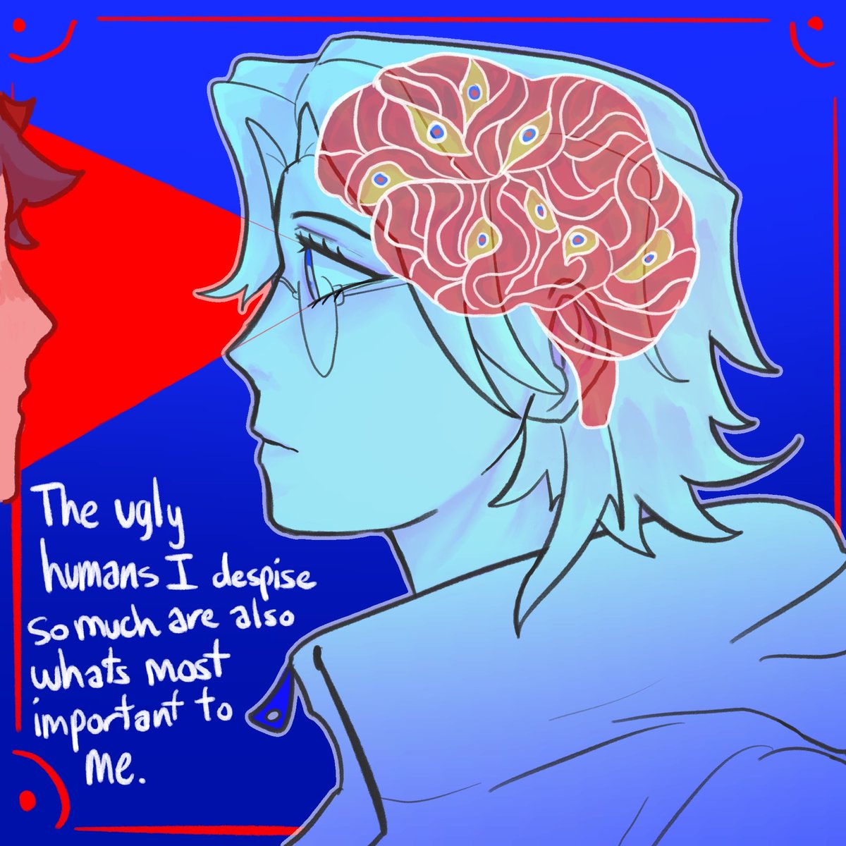 aotsukys's tweet photo. Day 2: Brain. Eito’s best friend and worst enemy #Eitober2026 https://t.co/xdiTmvQE9f