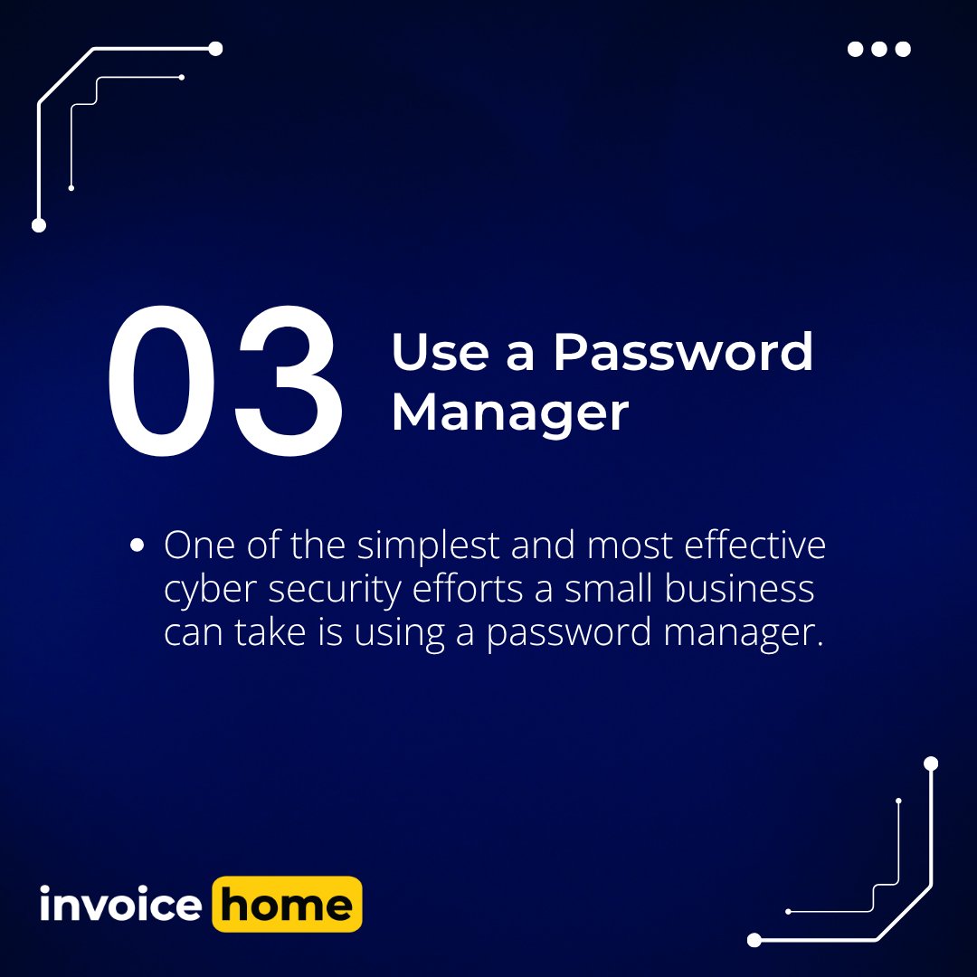 InvoiceHome's tweet photo. Happy Cybersecurity Awareness Month! Here are a few simple ways to stay protected! https://t.co/uM1kWLGxMf