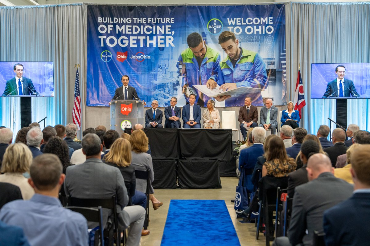 BayerUS's tweet photo. Bayer plans to invest $2.2 billion in a new pharmaceutical manufacturing campus in New Albany, Ohio - bringing manufacturing closer to patients and supporting the reliable production of innovative medicines at scale.

Learn more: https://t.co/iivwSVJ97o https://t.co/l1phDHPQUv