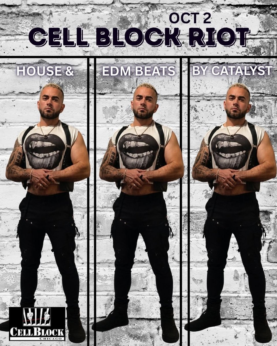 CellBlockChi's tweet photo. TONIGHT! RIOT AT CELL BLOCK WITH DJ CATALYST. BACK BAR. NO COVER. FREE CLOTHES CHECK. CHEAP DRINKS. #GETINHERE https://t.co/FC4OqwuvgQ