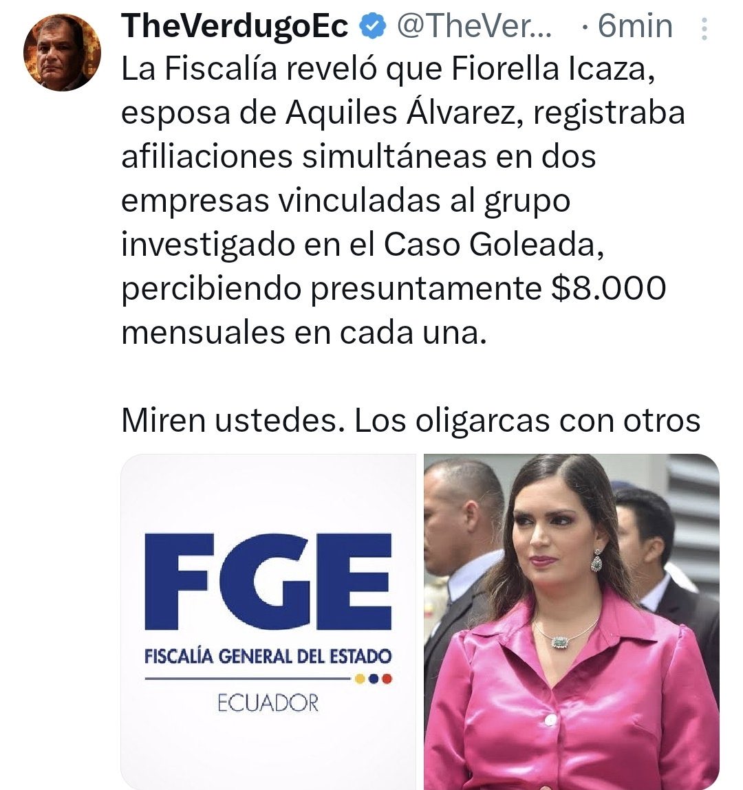 Icorrea2011's tweet photo. @alvatin18 No te vimos preocupado por esto, más bien te pusiste a defender lo indefendible. https://t.co/18XGv5u4TP