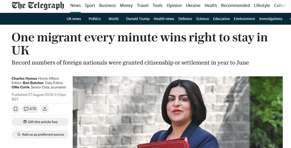 justrightFrank's tweet photo. This is how Labour are lying to you.
The truth is in the small print.
When an asylum seeker is granted "Leave to remain" they become classed as homeless.
That means that they must be given priority housing help by Councils.
I found out about this when Blair was PM.
That is how long they have lied to you.
Last year Labour granted Leave To Remain to 200,000 asylum seeker at the rate of 1 every minute, many of them did not even have a face to face interview, that is simply rubber stamping the applications in order to empty the hotels.
Please help to expose their lies. 
https://t.co/ZqAnub2VH8