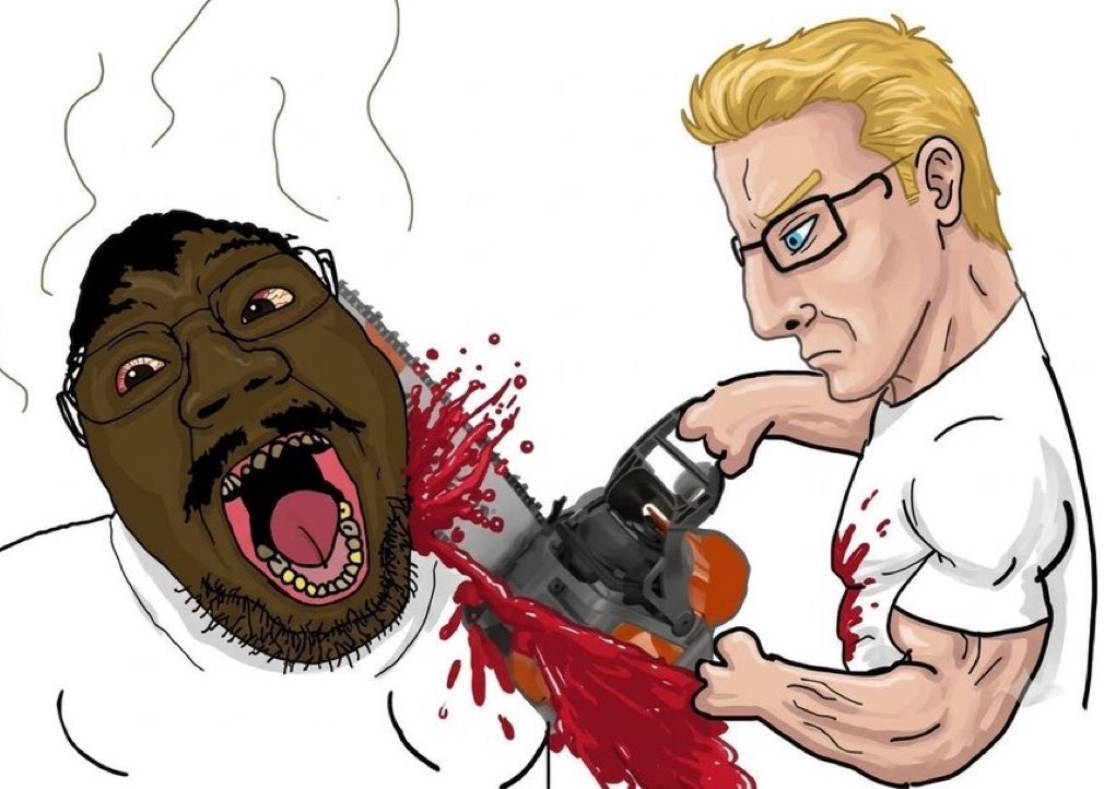 user_01712's tweet photo. @blacked_power Niggers monkeys of shit are my fucking slaves we’re gonna erase this monkeys from the fucking planet keep crying chimp son of bitch https://t.co/BHnnLtvzja