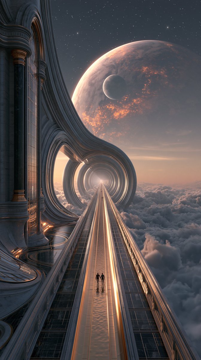 OrbitBanner's tweet photo. Above the clouds. A road, a sea, a hall. https://t.co/LIS1sKZHPR