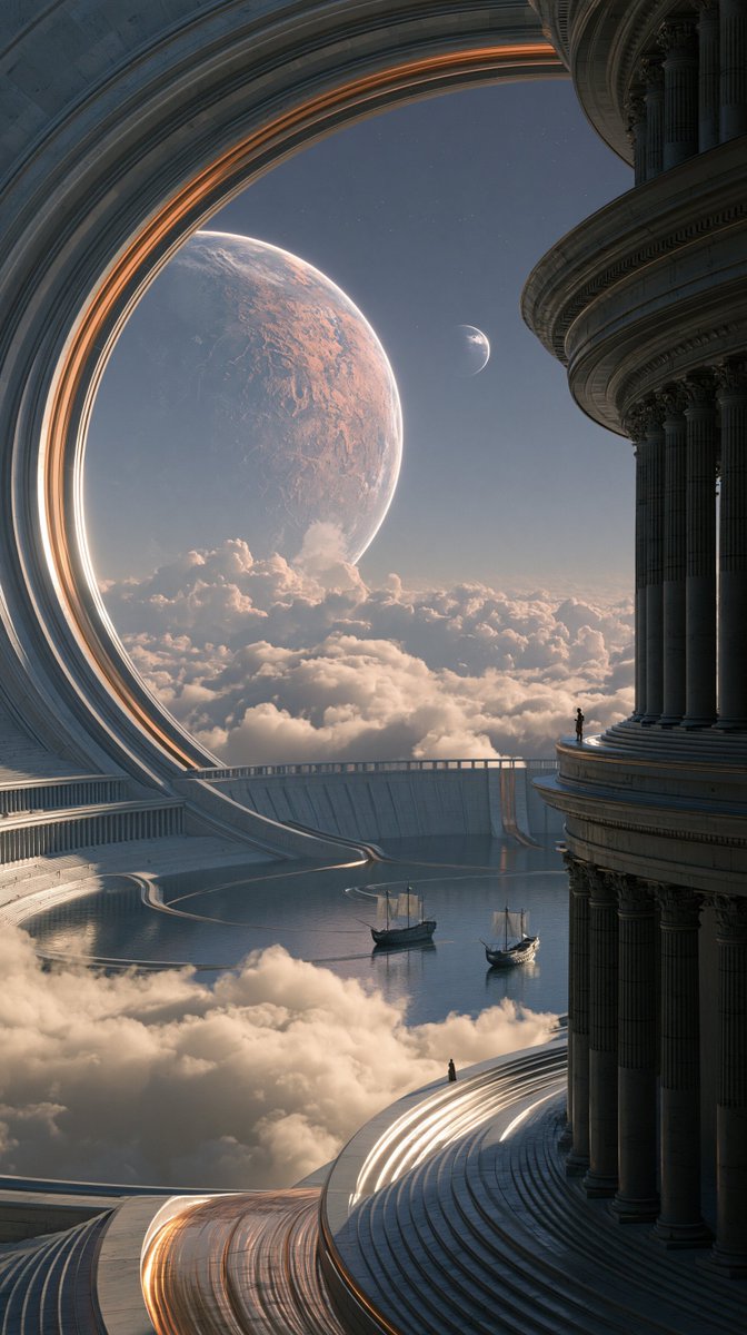 OrbitBanner's tweet photo. Above the clouds. A road, a sea, a hall. https://t.co/LIS1sKZHPR